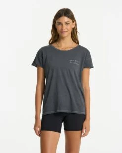 Script Tee | Charcoal